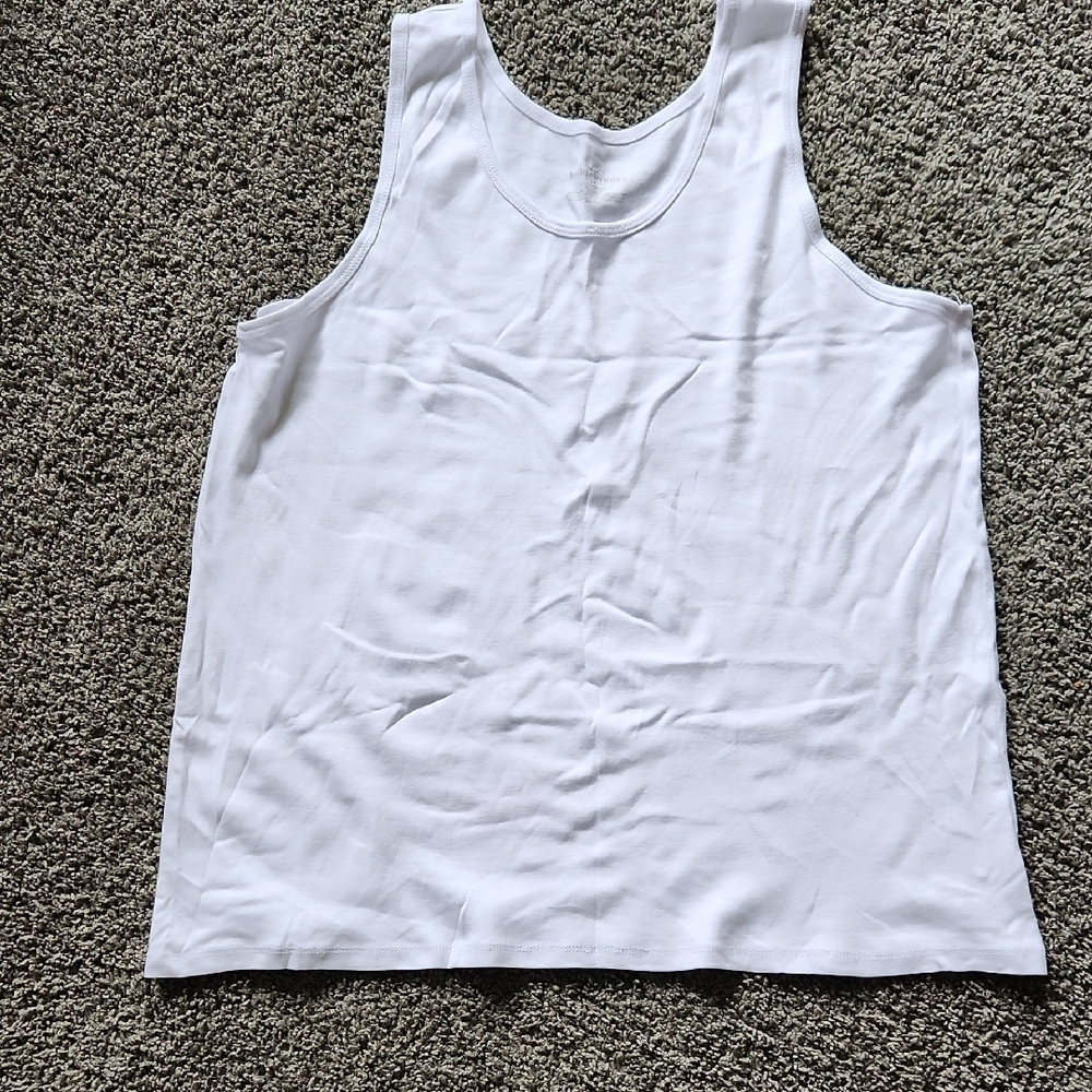 Bobbie Brooks White Boxy Tank Top